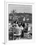 Dining Outside at Restaurant on Roof of Excelsior Hotel-Alfred Eisenstaedt-Framed Photographic Print