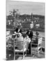 Dining Outside at Restaurant on Roof of Excelsior Hotel-Alfred Eisenstaedt-Mounted Photographic Print