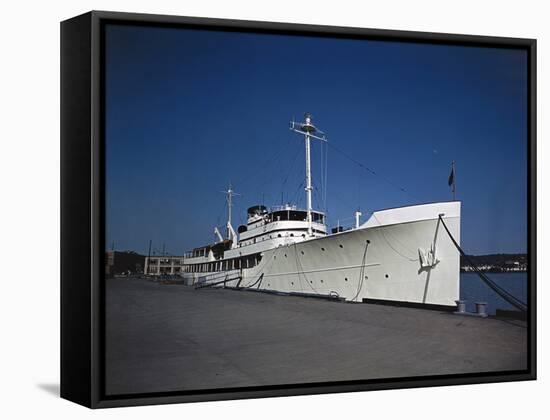 Dining Room aboard Presidential Yacht-null-Framed Stretched Canvas