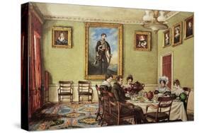 Dining Room at Langton Hall, Family at Breakfast, c.1832-3-Mary Ellen Best-Stretched Canvas