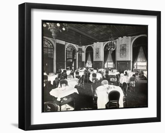 Dining Room at the Copley Plaza Hotel, Boston, 1912 or 1913-Byron Company-Framed Giclee Print