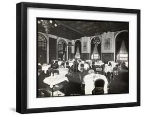 Dining Room at the Copley Plaza Hotel, Boston, 1912 or 1913-Byron Company-Framed Giclee Print