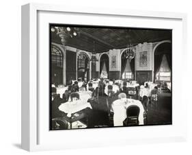 Dining Room at the Copley Plaza Hotel, Boston, 1912 or 1913-Byron Company-Framed Giclee Print