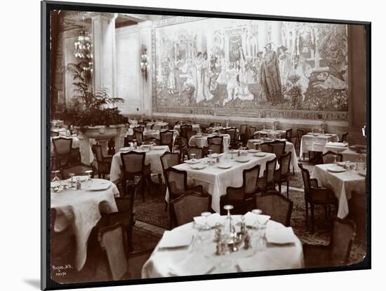 Dining Room at the Hotel Knickerbocker, 1906-Byron Company-Mounted Giclee Print