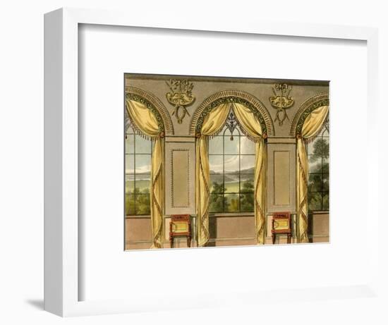 Dining Room Curtains-null-Framed Art Print