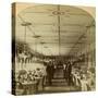 Dining Room, Grand Union Hotel, Saratoga, New York, Usa-BW Kilburn-Stretched Canvas