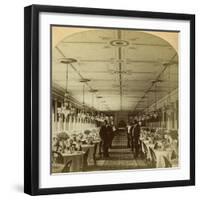 Dining Room, Grand Union Hotel, Saratoga, New York, Usa-BW Kilburn-Framed Premium Photographic Print