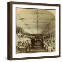 Dining Room, Grand Union Hotel, Saratoga, New York, Usa-BW Kilburn-Framed Photographic Print