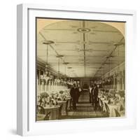 Dining Room, Grand Union Hotel, Saratoga, New York, Usa-BW Kilburn-Framed Photographic Print