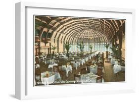 Dining Room, Hotel del Coronado, San Diego, California-null-Framed Art Print