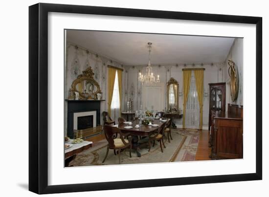 Dining Room In The First White House Of The Confederacy, Montgomery, Alabama-Carol Highsmith-Framed Art Print