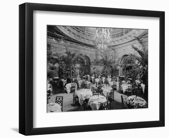 Dining Room in Waldorf-Astoria Hotel in Manhattan-George Boldt-Framed Photographic Print