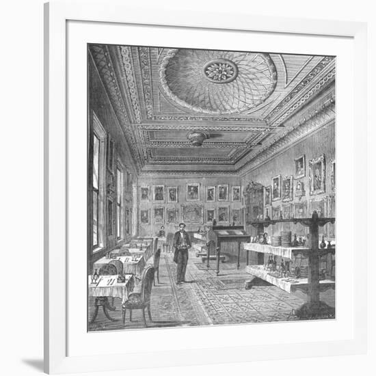 Dining Room of the Garrick Club, 1897-null-Framed Giclee Print