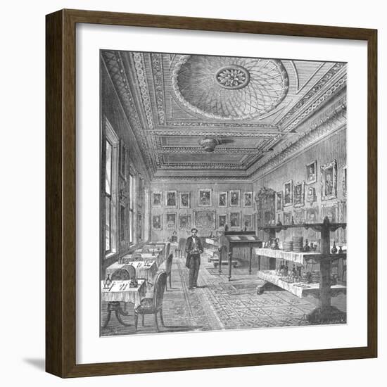 Dining Room of the Garrick Club, 1897-null-Framed Giclee Print