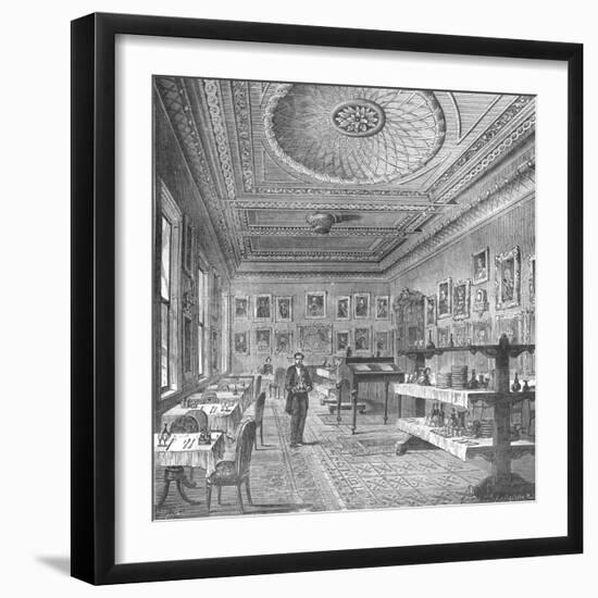 Dining Room of the Garrick Club, 1897-null-Framed Giclee Print
