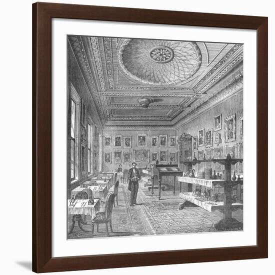 Dining Room of the Garrick Club, 1897-null-Framed Giclee Print