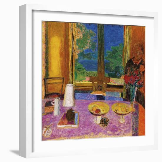 Dining Room On The Garden-Pierre Bonnard-Framed Giclee Print