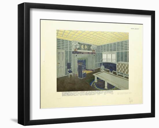 Dining Room, Vienna, C.1901-Leopold Bauer-Framed Giclee Print