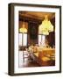 Dining Room with Black Crystal Chandelier, Le Cristal Room, Baccarat Restaurant, France-Per Karlsson-Framed Photographic Print