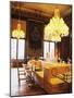 Dining Room with Black Crystal Chandelier, Le Cristal Room, Baccarat Restaurant, France-Per Karlsson-Mounted Photographic Print