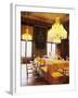 Dining Room with Black Crystal Chandelier, Le Cristal Room, Baccarat Restaurant, France-Per Karlsson-Framed Photographic Print