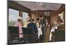 Dining Saloon on a London to Liverpool Express Train-null-Mounted Art Print