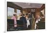 Dining Saloon on a London to Liverpool Express Train-null-Framed Art Print