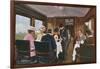 Dining Saloon on a London to Liverpool Express Train-null-Framed Art Print