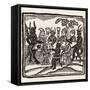 Dining with Demons, Witches at a Sabbat Sit Down to Supper with the Devil and His Companions-null-Framed Stretched Canvas