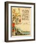 Dining With The Jester Holding A Broom-Walter Crane-Framed Art Print