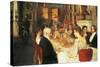 Dinner at Haddo House-Alfred Edward Emslie-Stretched Canvas