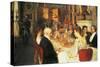 Dinner at Haddo House-Alfred Edward Emslie-Stretched Canvas