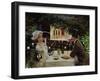 Dinner at Les Ambassadeurs, c.1882-Jean Béraud-Framed Giclee Print