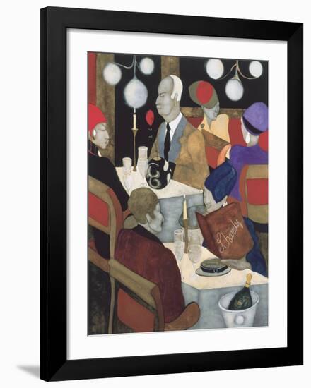 Dinner at Lhardy's-Virginia Ergüín-Framed Giclee Print