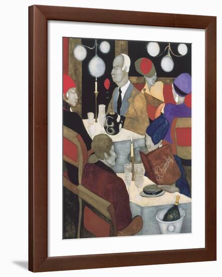 Dinner at Lhardy's-Virginia Ergüín-Framed Giclee Print