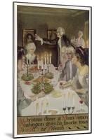 Dinner at Mt Vernon-null-Mounted Art Print