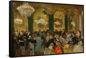 Dinner at the Ball, 1879, after Adolf Von Menzel (1815-1905)-Edgar Degas-Framed Stretched Canvas