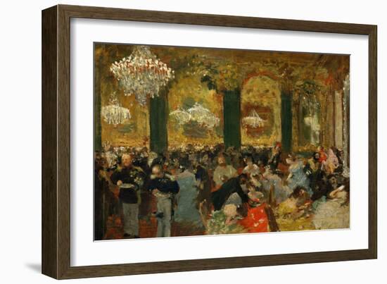 Dinner at the Ball, 1879, after Adolf Von Menzel (1815-1905)-Edgar Degas-Framed Giclee Print