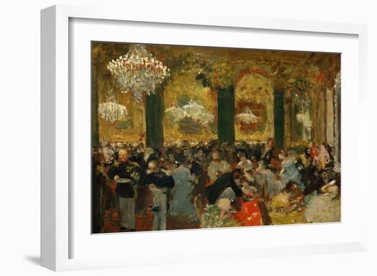 Dinner at the Ball, 1879, after Adolf Von Menzel (1815-1905)-Edgar Degas-Framed Giclee Print