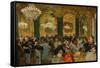 Dinner at the Ball, 1879, after Adolf Von Menzel (1815-1905)-Edgar Degas-Framed Stretched Canvas