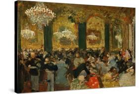 Dinner at the Ball, 1879, after Adolf Von Menzel (1815-1905)-Edgar Degas-Stretched Canvas