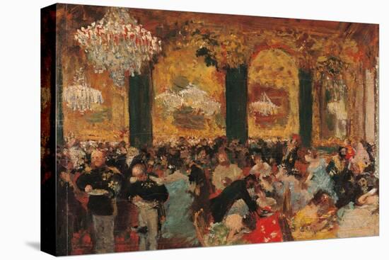 Dinner at the Ball-Edgar Degas-Stretched Canvas