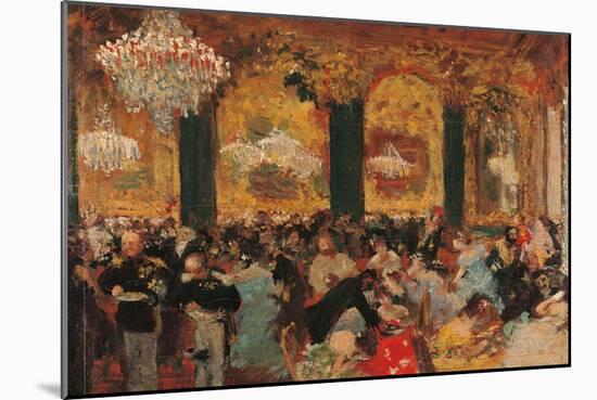 Dinner at the Ball-Edgar Degas-Mounted Art Print