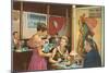 Dinner at the Mexican Restaurant-null-Mounted Art Print