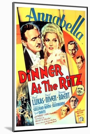 Dinner at the Ritz, David Niven, Annabella, 1937-null-Mounted Photo