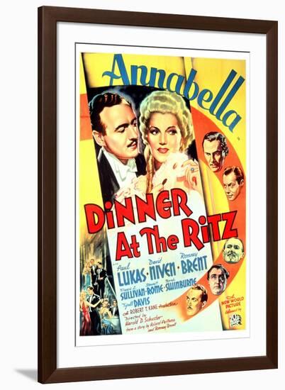 Dinner at the Ritz, David Niven, Annabella, 1937-null-Framed Photo