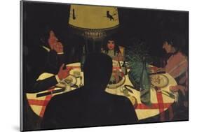 Dinner by Lamplight, 1899-Félix Vallotton-Mounted Giclee Print