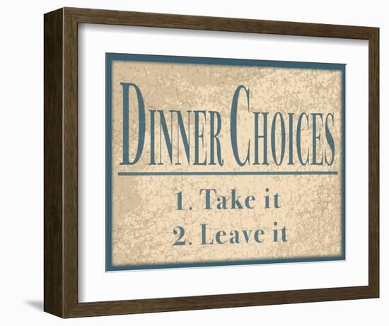 Dinner Choices-null-Framed Art Print