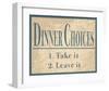 Dinner Choices-null-Framed Art Print