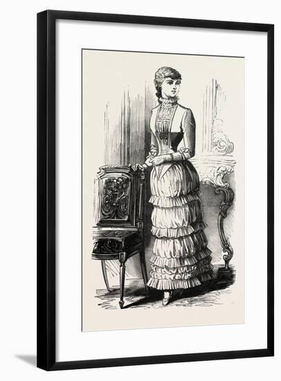 Dinner Dress for Girl of Fifteen, Fashion, 1882-null-Framed Giclee Print